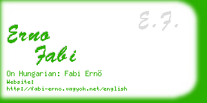 erno fabi business card